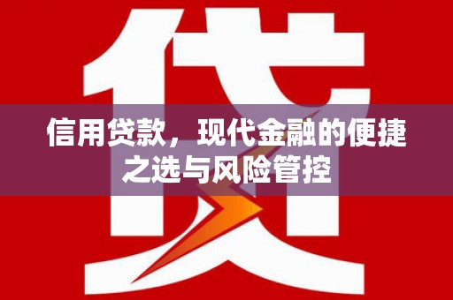 双清信用贷款，现代金融的便捷之选与风险管控