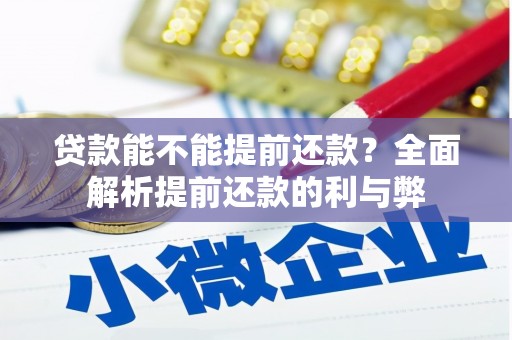 双清贷款能不能提前还款？全面解析提前还款的利与弊