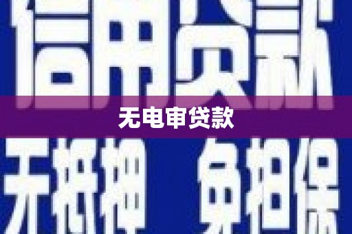 双清无电审贷款