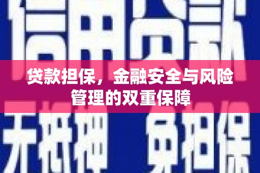 双清贷款担保，金融安全与风险管理的双重保障