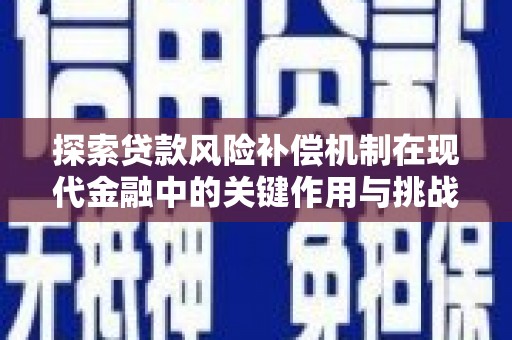 双清探索贷款风险补偿机制在现代金融中的关键作用与挑战