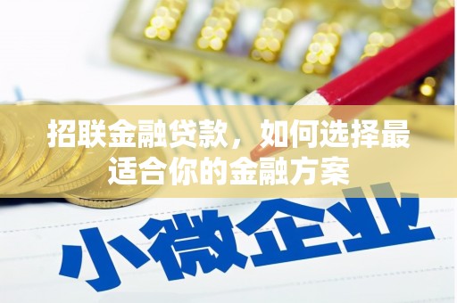 双清招联金融贷款，如何选择最适合你的金融方案
