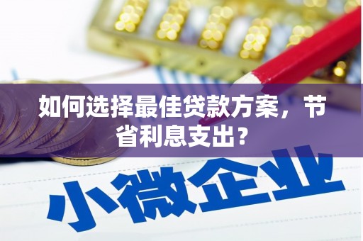 双清如何选择最佳贷款方案，节省利息支出？