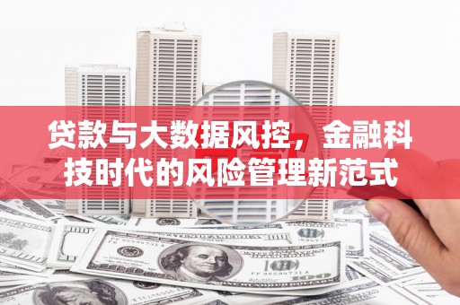 双清贷款与大数据风控，金融科技时代的风险管理新范式