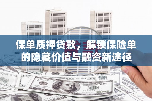 双清保单质押贷款，解锁保险单的隐藏价值与融资新途径