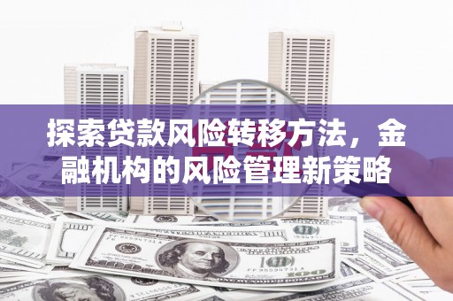 双清探索贷款风险转移方法，金融机构的风险管理新策略