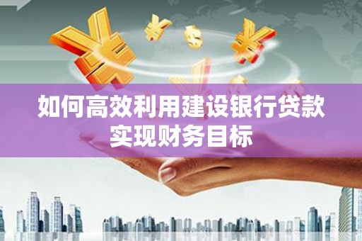 双清如何高效利用建设银行贷款实现财务目标