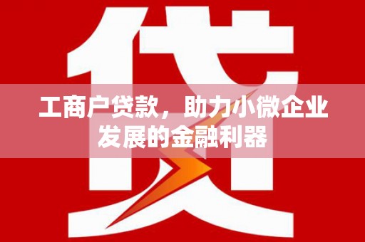 双清工商户贷款，助力小微企业发展的金融利器