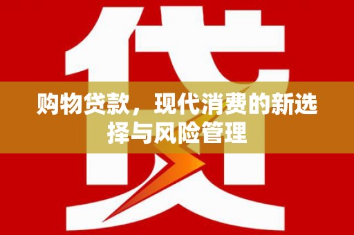 双清购物贷款，现代消费的新选择与风险管理