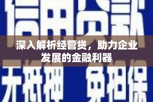双清深入解析经营贷，助力企业发展的金融利器