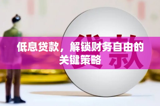 双清低息贷款，解锁财务自由的关键策略