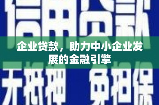 双清企业贷款，助力中小企业发展的金融引擎