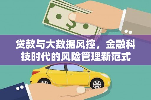 双清贷款与大数据风控，金融科技时代的风险管理新范式