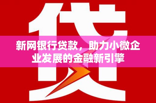 双清新网银行贷款，助力小微企业发展的金融新引擎