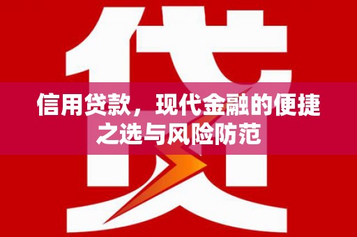 双清信用贷款，现代金融的便捷之选与风险防范