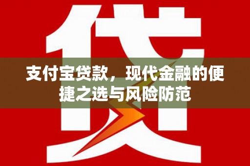 双清支付宝贷款，现代金融的便捷之选与风险防范