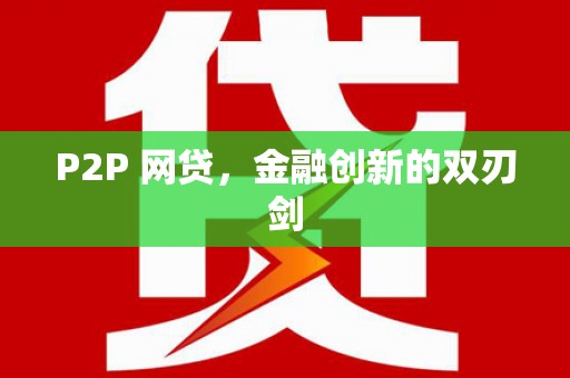 双清P2P 网贷，金融创新的双刃剑