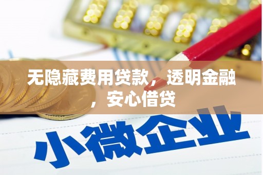 双清无隐藏费用贷款，透明金融，安心借贷