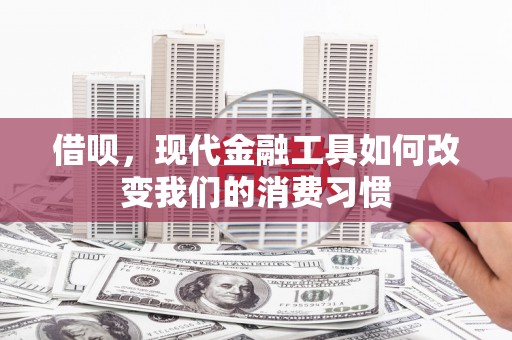双清借呗，现代金融工具如何改变我们的消费习惯