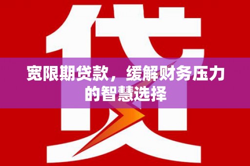 双清宽限期贷款，缓解财务压力的智慧选择