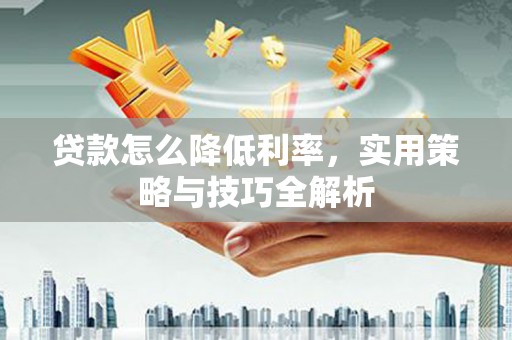 双清贷款怎么降低利率，实用策略与技巧全解析