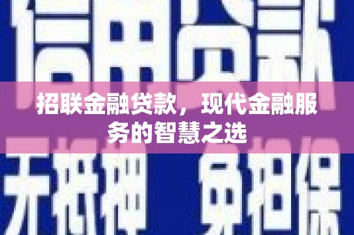 双清招联金融贷款，现代金融服务的智慧之选