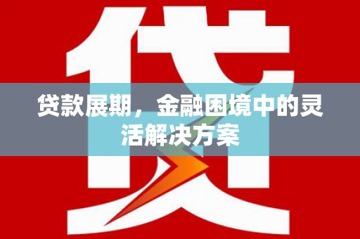 双清贷款展期，金融困境中的灵活解决方案