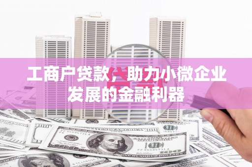 双清工商户贷款，助力小微企业发展的金融利器