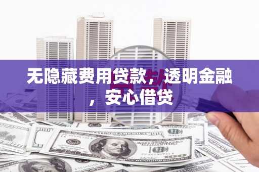 双清无隐藏费用贷款，透明金融，安心借贷