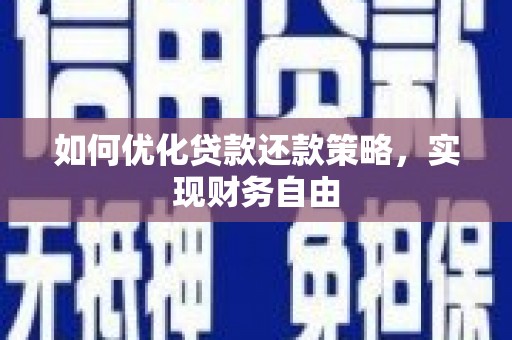 双清如何优化贷款还款策略，实现财务自由