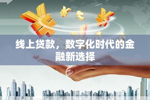 双清线上贷款，数字化时代的金融新选择