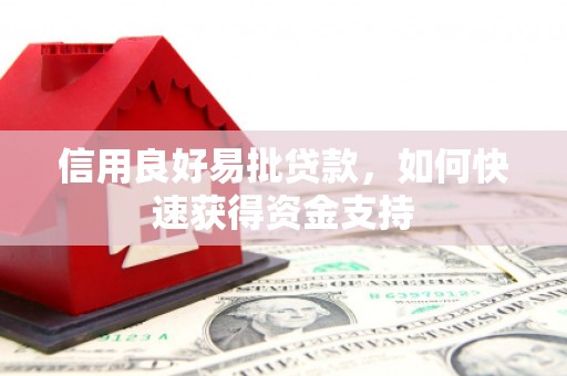 双清信用良好易批贷款，如何快速获得资金支持