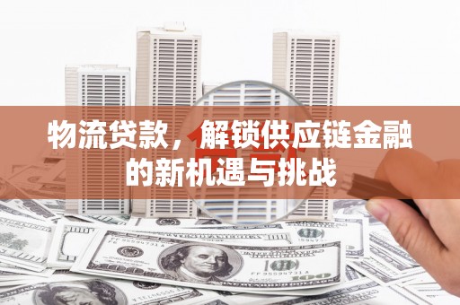 双清物流贷款，解锁供应链金融的新机遇与挑战