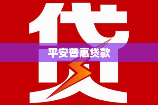 双清平安普惠贷款