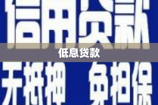 双清低息贷款