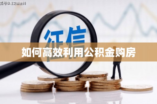 双清如何高效利用公积金购房