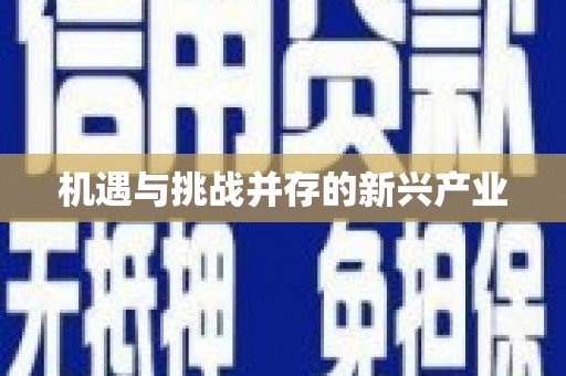 双清机遇与挑战并存的新兴产业