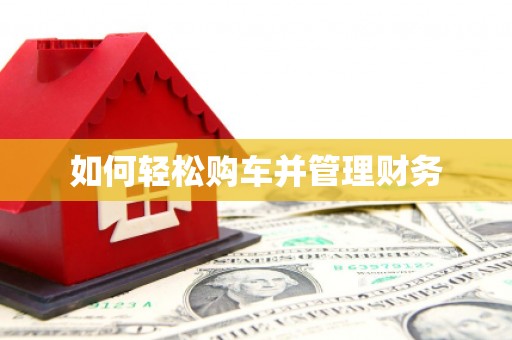 双清如何轻松购车并管理财务