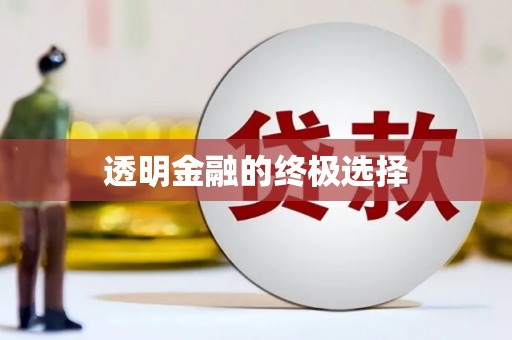 双清透明金融的终极选择