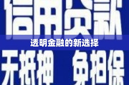 双清透明金融的新选择