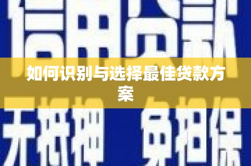 双清如何识别与选择最佳贷款方案