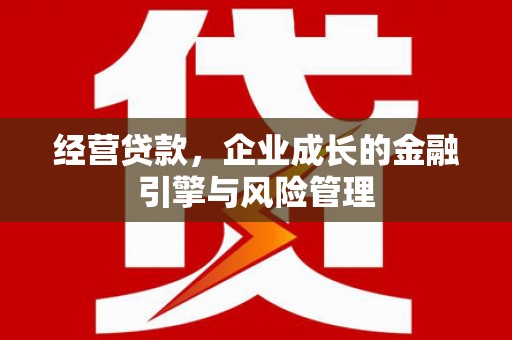 双清经营贷款，企业成长的金融引擎与风险管理